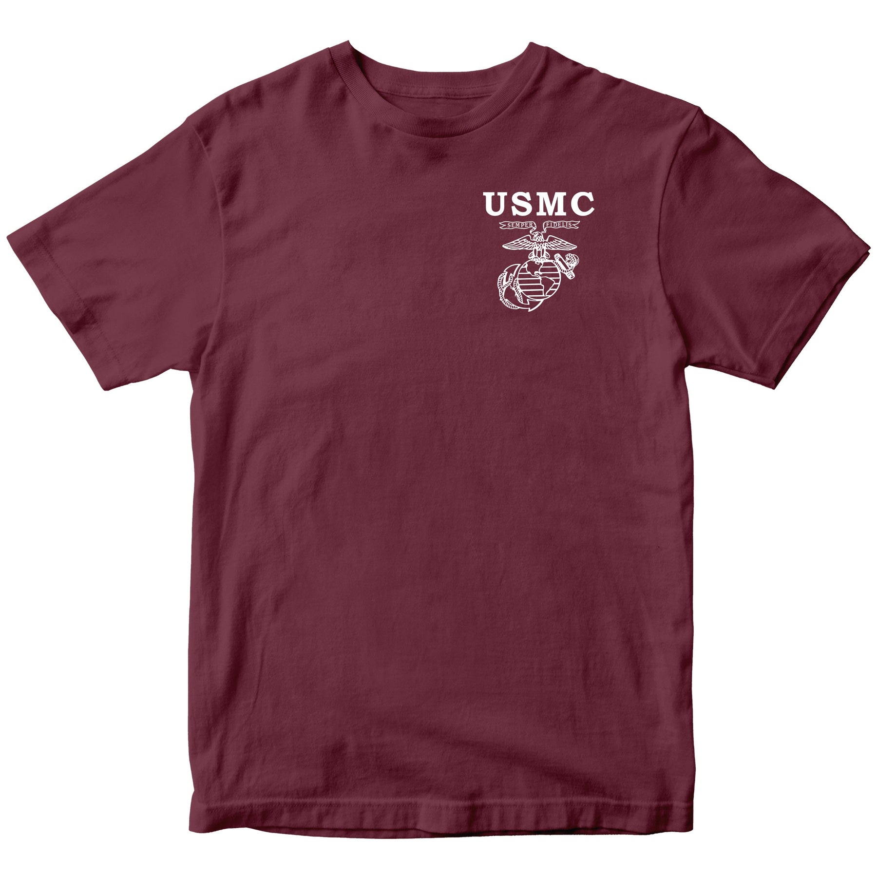 Marines White Old School Heritage Chest Seal Tee