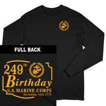 249th Marine Corps Birthday 2-Sided Long Sleeve Tee