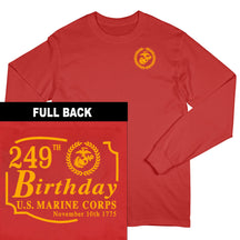 249th Marine Corps Birthday 2-Sided Long Sleeve Tee