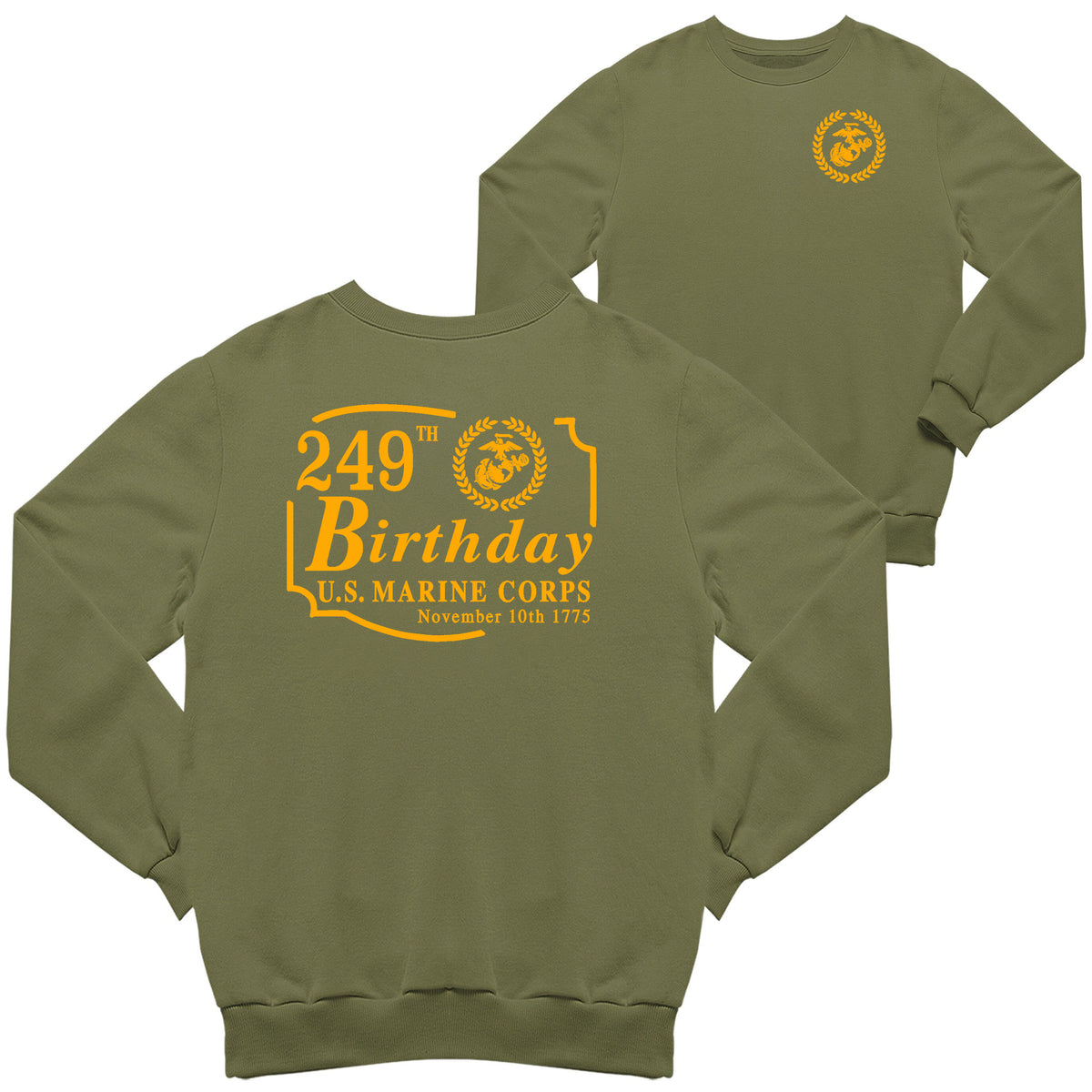 249th Marine Corps Birthday 2-Sided Sweatshirt