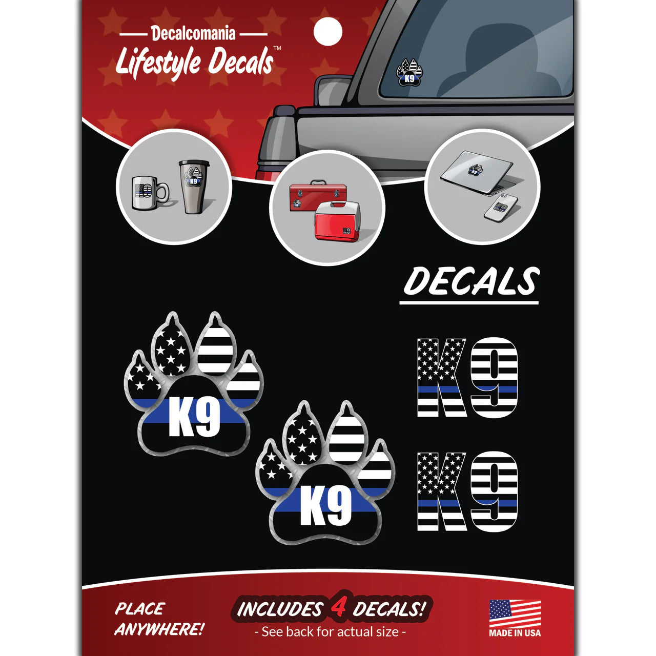 USA Decal - Patriotic | K9 Thin Blue Line Decal