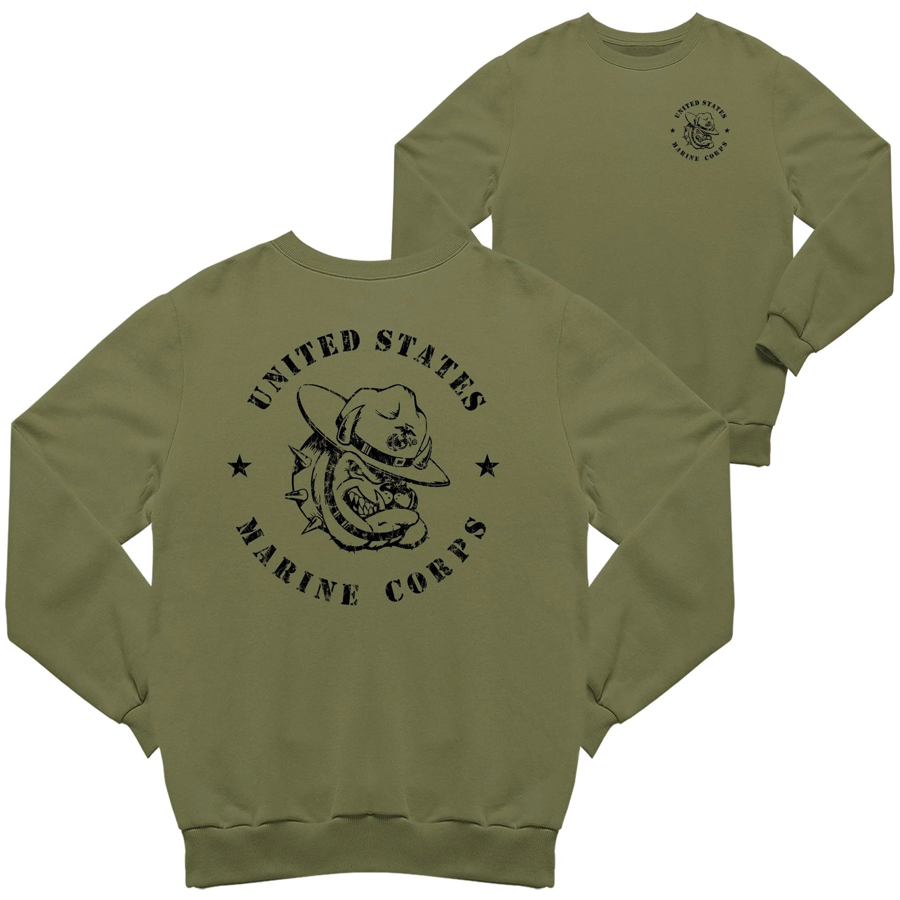 Retro Marines Bulldog 2-Sided Sweatshirt