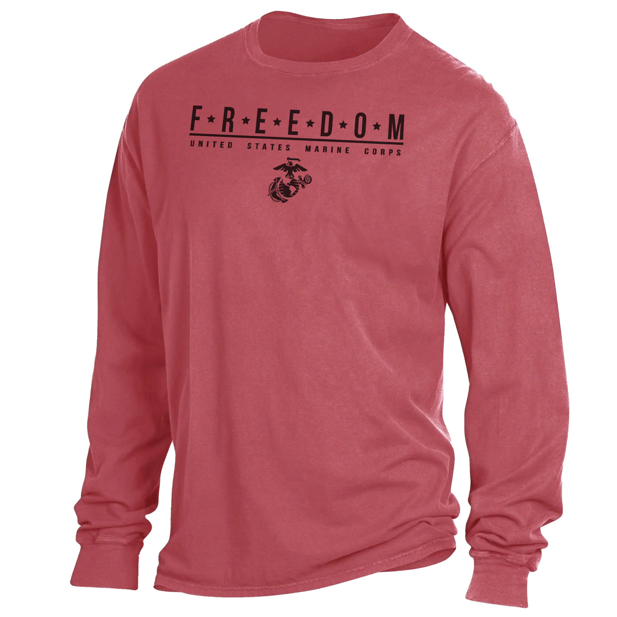 Comfort Wash FREEDOM Crimson Long Sleeve Tee