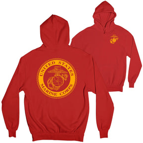Marines Large Gold Seal 2-Sided Hoodie