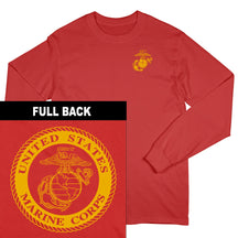Marines Large Gold Seal 2-Sided Long Sleeve Tee
