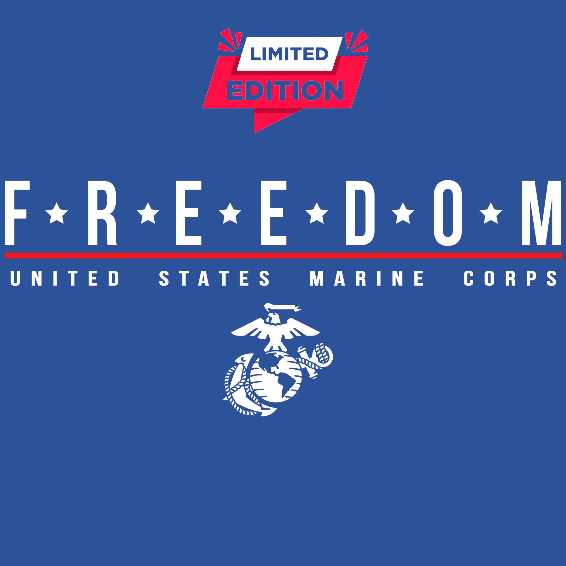 Limited Edition USMC Freedom Royal Long Sleeve Tee