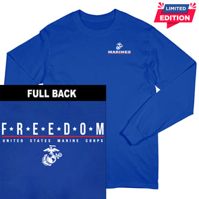 Limited Edition USMC Freedom Royal Long Sleeve Tee