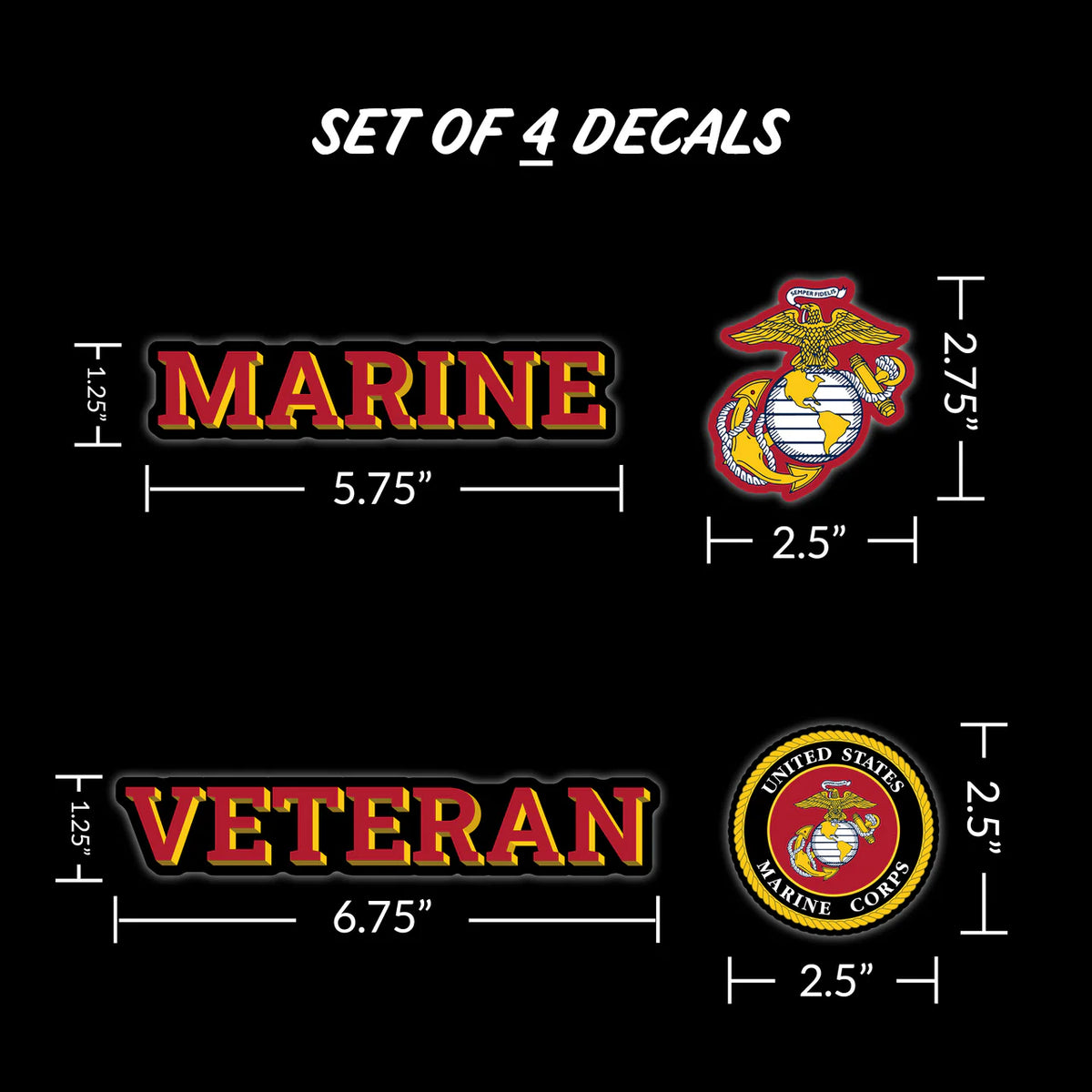 USA Decal - Marine | Marine Veteran Decals