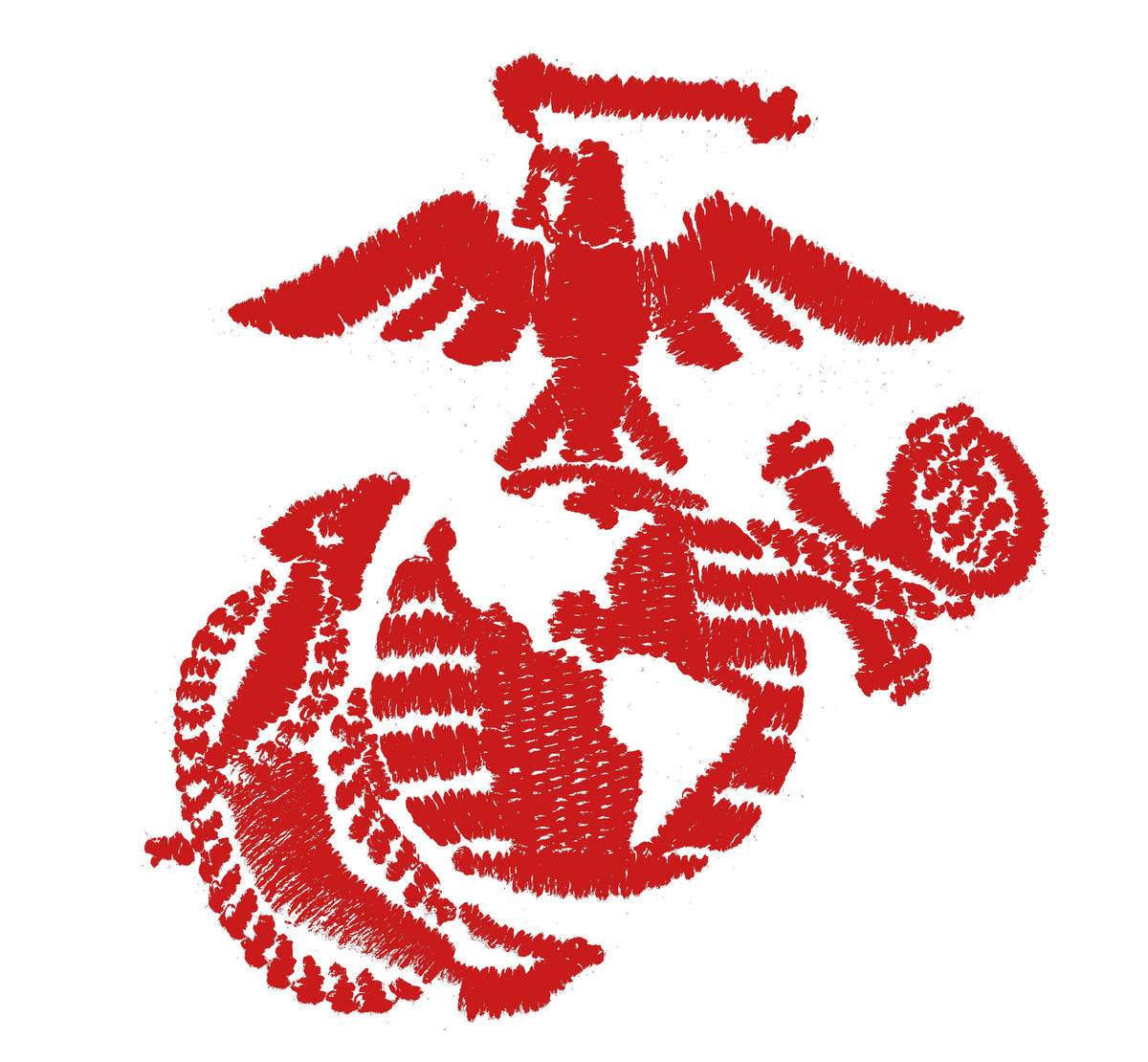 Marines Red EGA Embroidered Polo