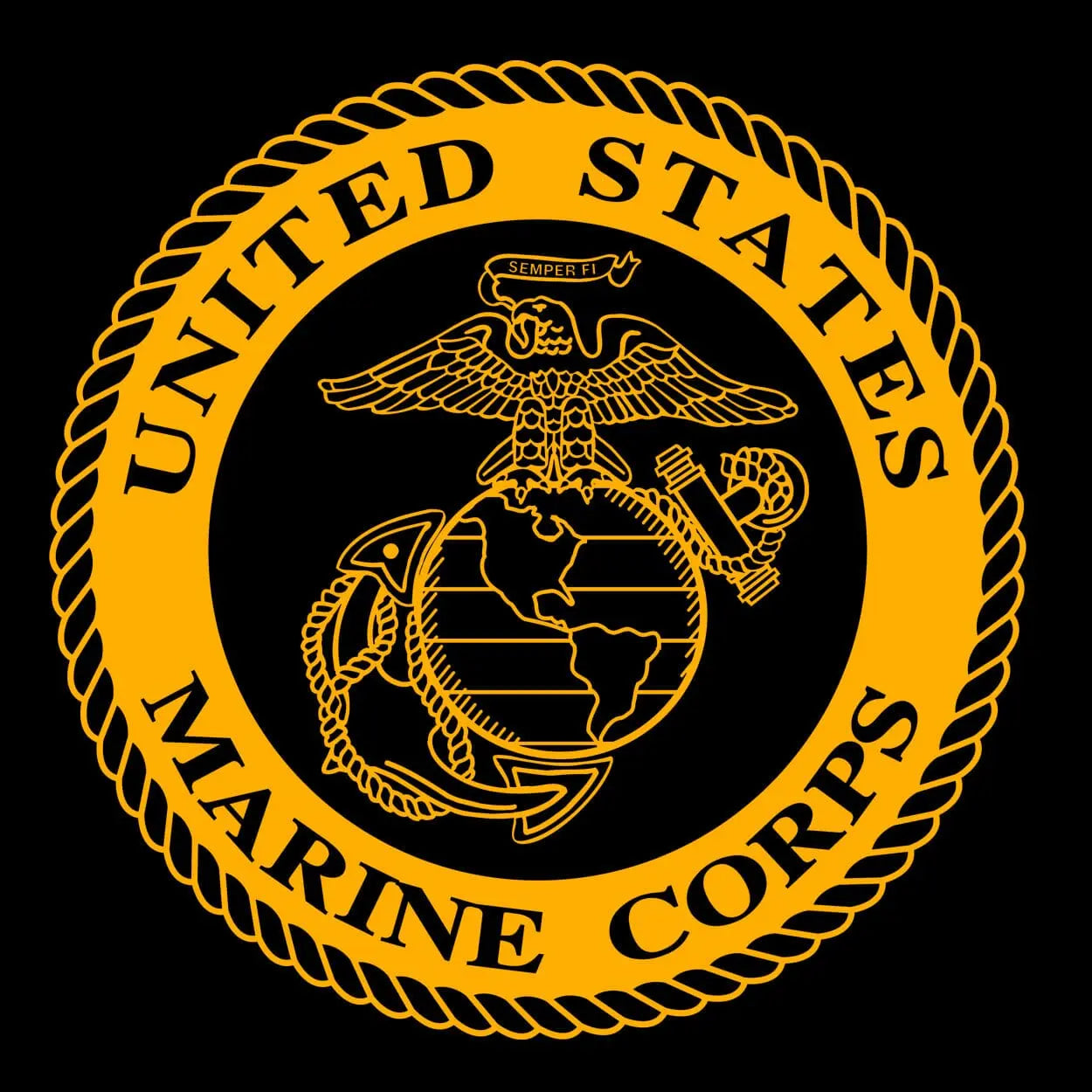 Marines Large Gold Seal 2-Sided Sweatshirt