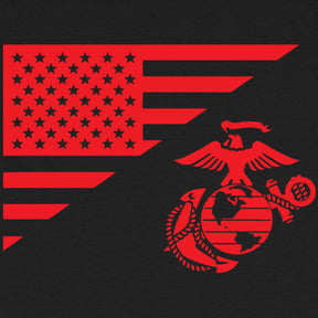 Closeout Red Split Flag Tee