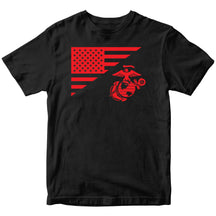 Closeout Red Split Flag Tee