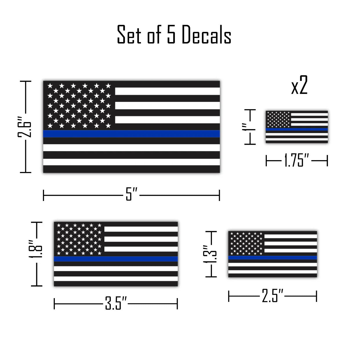 USA Decal - Patriotic | Thin Blue Line Flags Decal