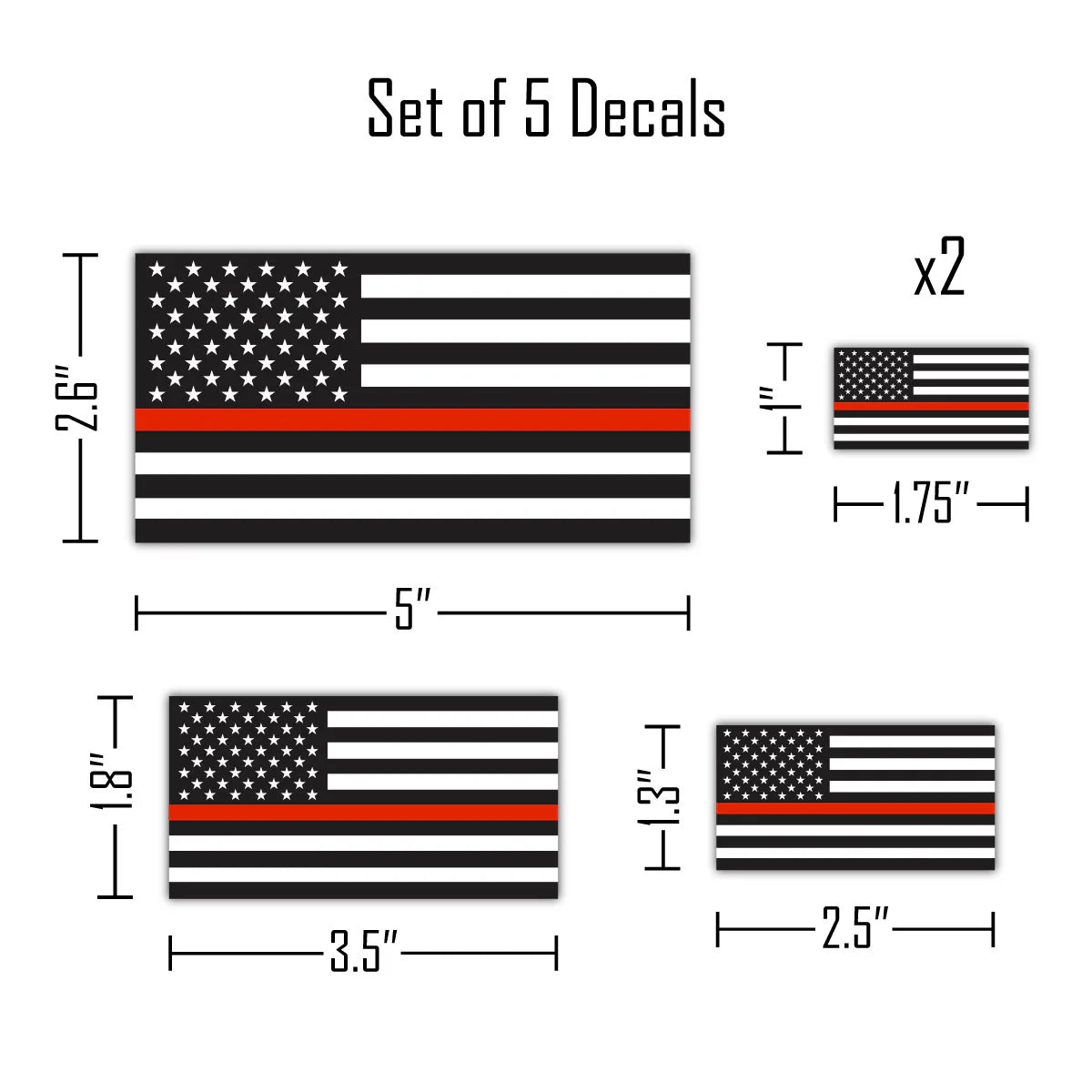 USA Decal - Patriotic | Thin Red Line Flags Decal