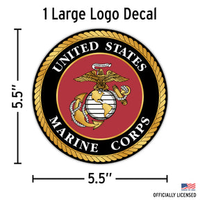 USA Decal - Marines | U.S. Marine Corps Seal Logo Decal 5.5 inches wide