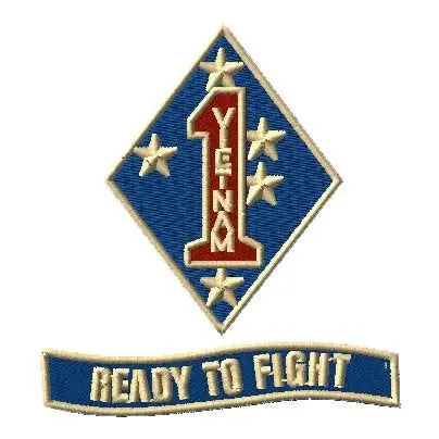 1st Mar Vietnam Div "Ready to Fight" Embroidered 50/50 Polo