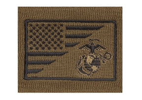 USMC Eagle, Globe & Anchor US Flag Coyote Knit Watch Cap
