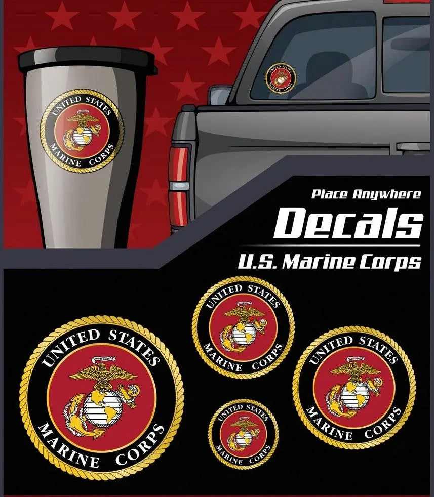 U.S. Marine Corps Seal Logo 4 Pack Decals