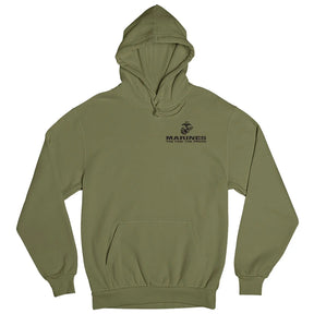 The Few The Proud Black Chest Seal Hoodie - Marine Corps Direct