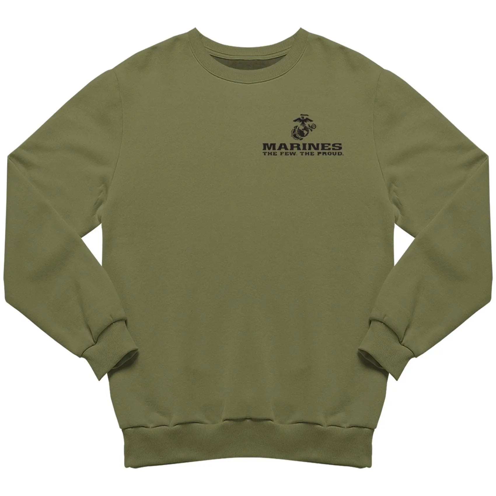 The Few The Proud Black Chest Seal Sweatshirt - Marine Corps Direct