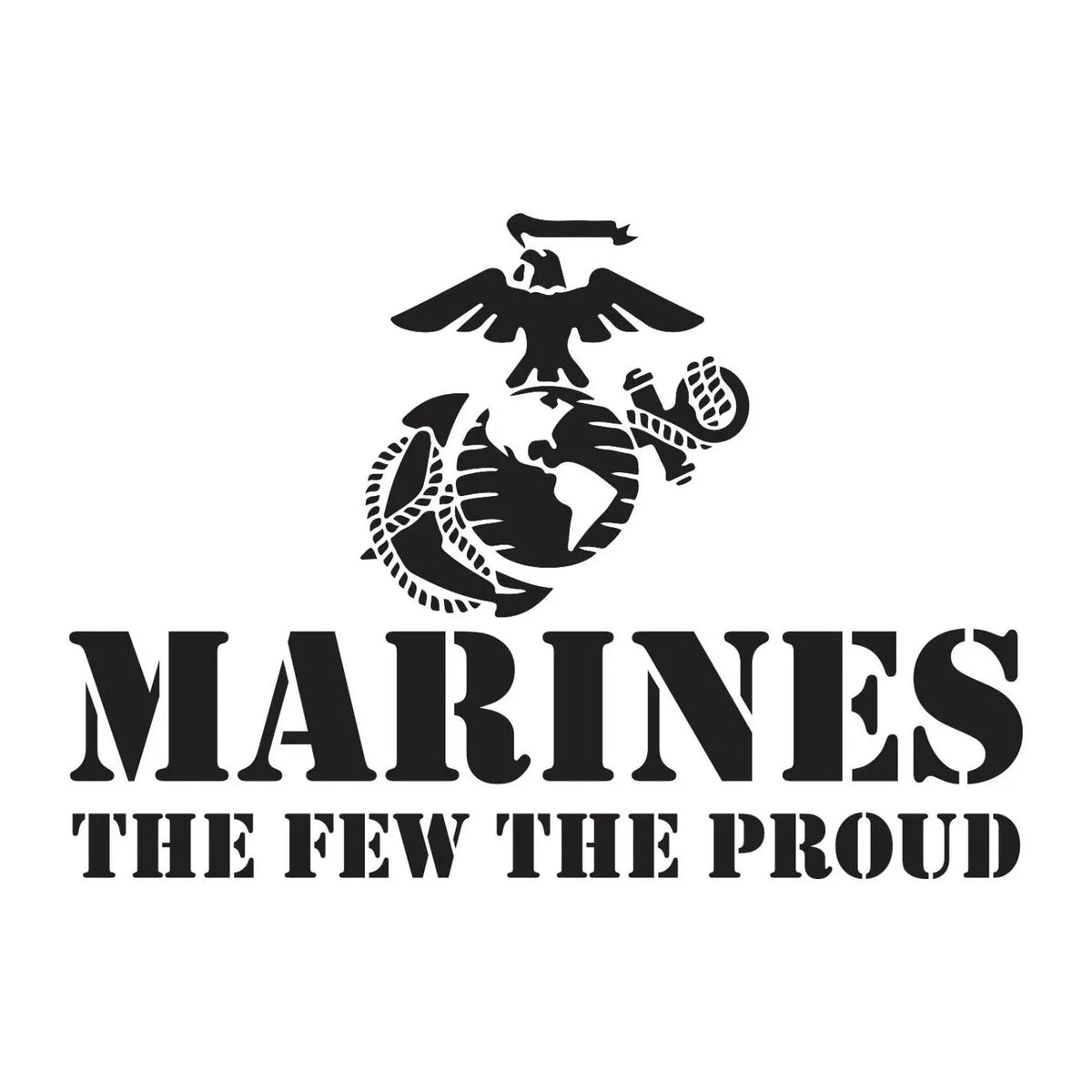 The Few The Proud Black Chest Seal Sweatshirt - Marine Corps Direct