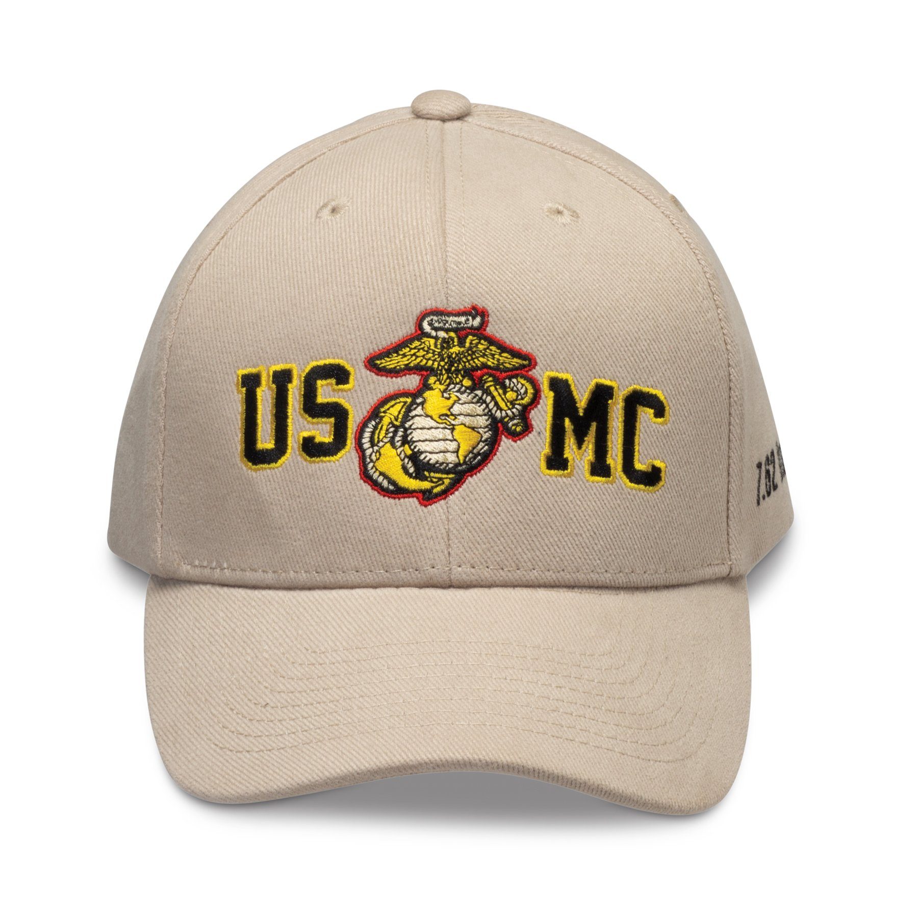 Gold Outlined USMC & EGA Twill Hat - Tan - Marine Corps Direct