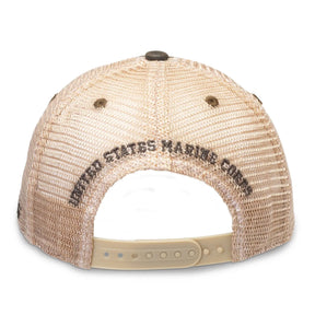 Marines EGA Vintage USMC Logo Trucker Black Hat - Marine Corps Direct