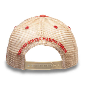 Marines EGA Vintage USMC Logo Trucker Red Hat - Marine Corps Direct