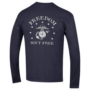 Champion Freedom Isn’t Free Navy 2-Sided Long Sleeve T-Shirt - Marine Corps Direct