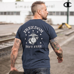 Champion Freedom Isn’t Free Navy 2-Sided T-Shirt - Marine Corps Direct