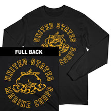 USMC Gold Vintage Bulldog 2-Sided Long Sleeve Tee