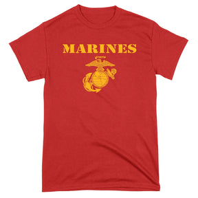 Red & Gold Vintage Marines Tee