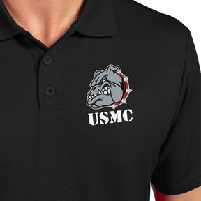 Marines Bulldog Embroidered Performance Polo