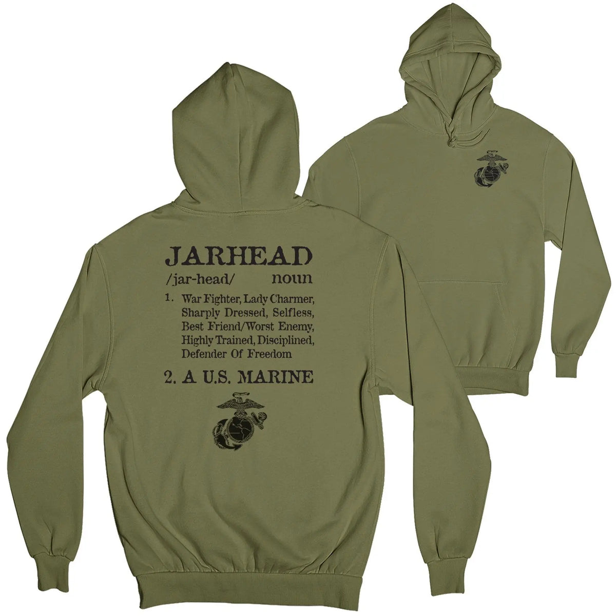 Jarhead 2-Sided Hoodie - Marine Corps Direct