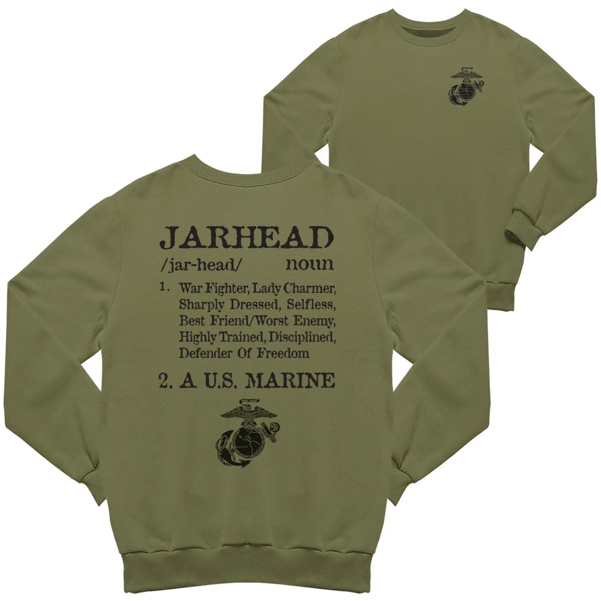 Jarhead 2-Sided Sweatshirt - Marine Corps Direct