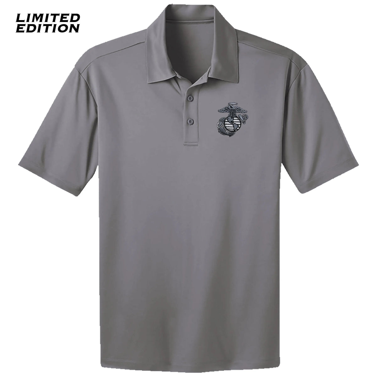 Combat Charged Aluminum EGA Embroidered Performance Polo