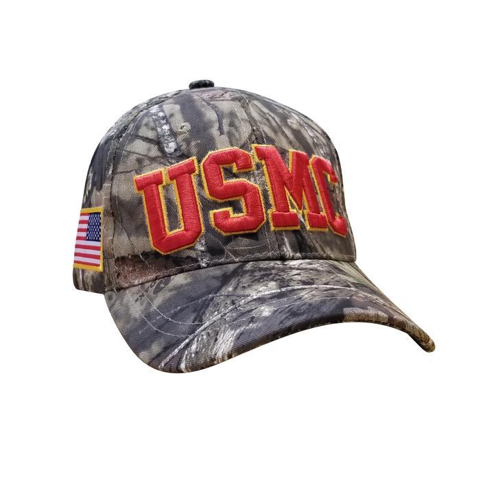 USMC Mossy Oak Country Cap with Flag