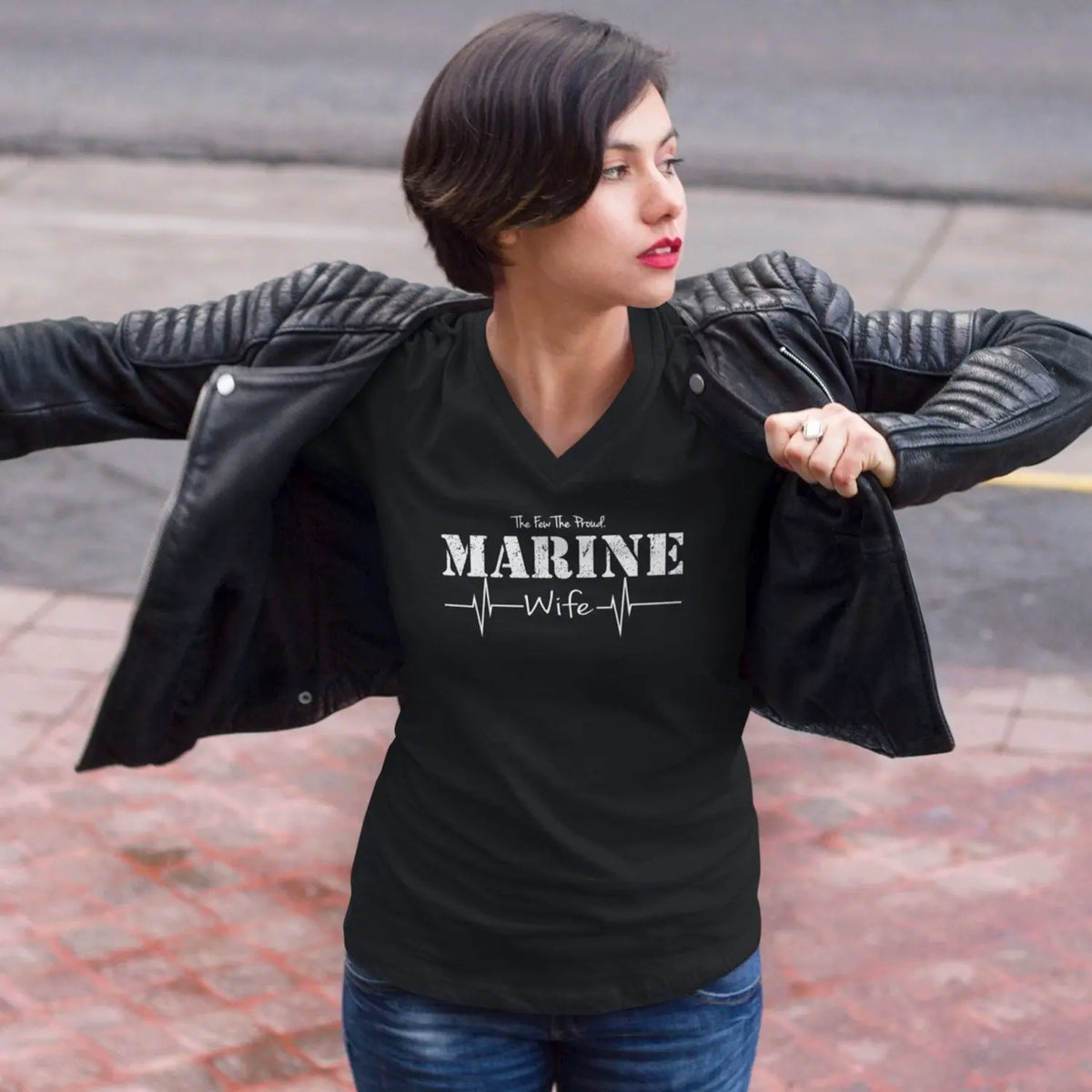 Marine Wife Women's V-Neck T-Shirt - Marine Corps Direct