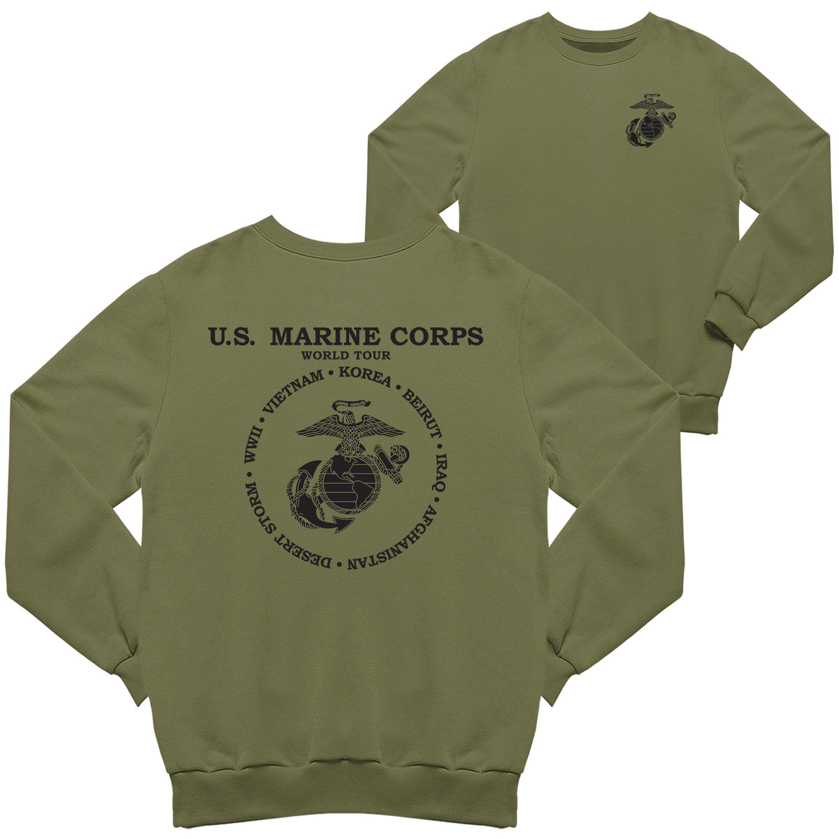 U.S. Marine Corps World Tour 2-Sided Sweatshirt