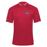 Combat Charged Aluminum EGA Embroidered Mock Collar Dri-Fit Performance Polo - Marine Corps Direct