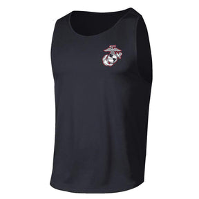 Combat Charged Red & White EGA Chest Seal Performance Tank