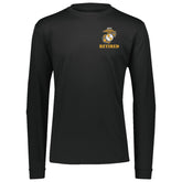 Retired Marines Chest Seal Performance Long Sleeve T-Shirt - Marine Corps Direct