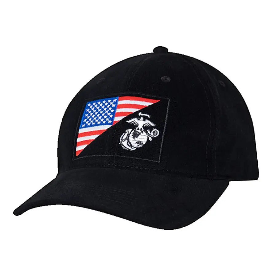 Split American Flag & EGA Low Profile Marine Hat - Marine Corps Direct