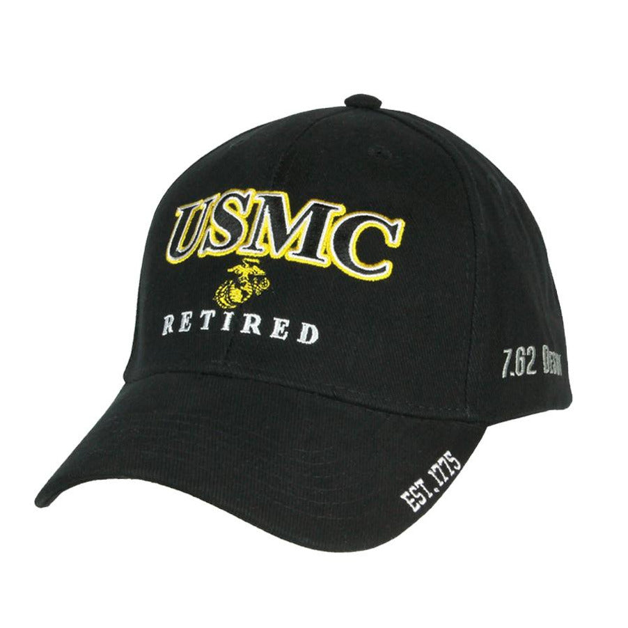 USMC Black & Gold Retired Marine Hat - Marine Corps Direct