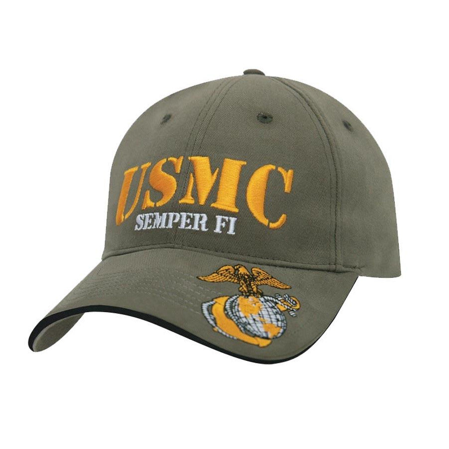USMC Semper Fi Military Green & Gold Marine Hat - Marine Corps Direct
