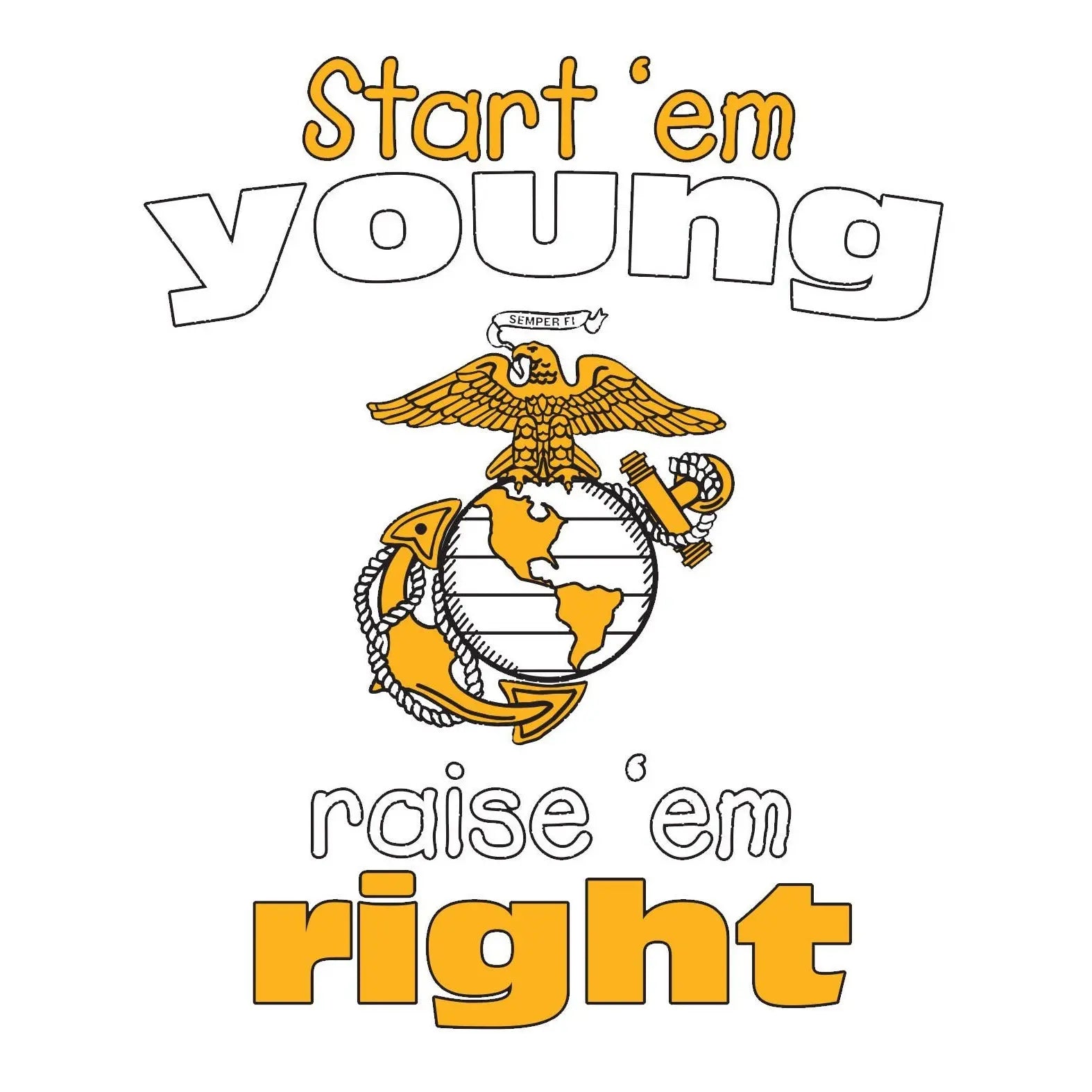 Start'em Young, Raise'em Right Youth Hoodie - Marine Corps Direct