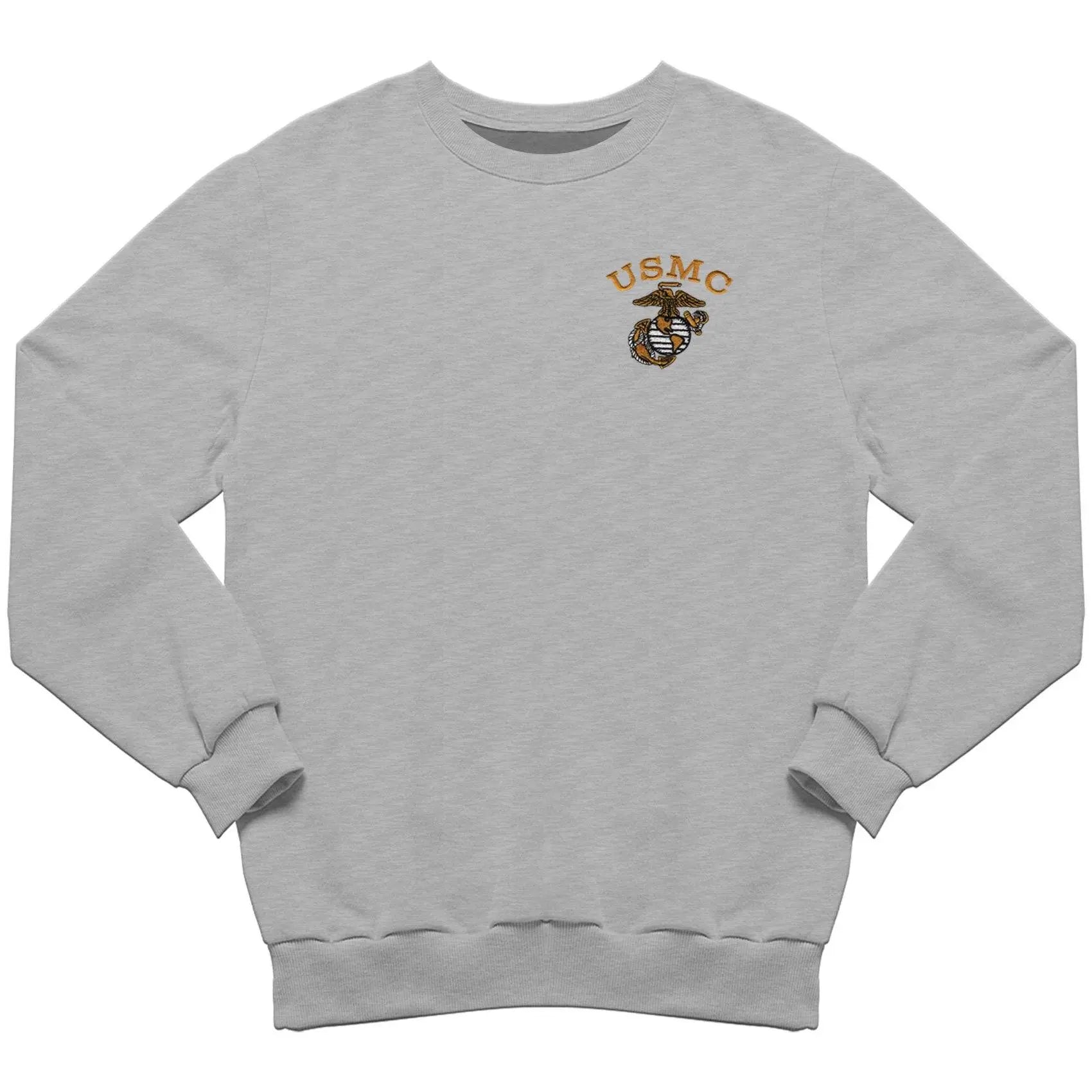Marine Corps Sweatshirt: Tonal USMC EGA Embroidered Sweatshirt Marine Corps Sweatshirt: Tonal USMC EGA Embroidered Sweatshirt