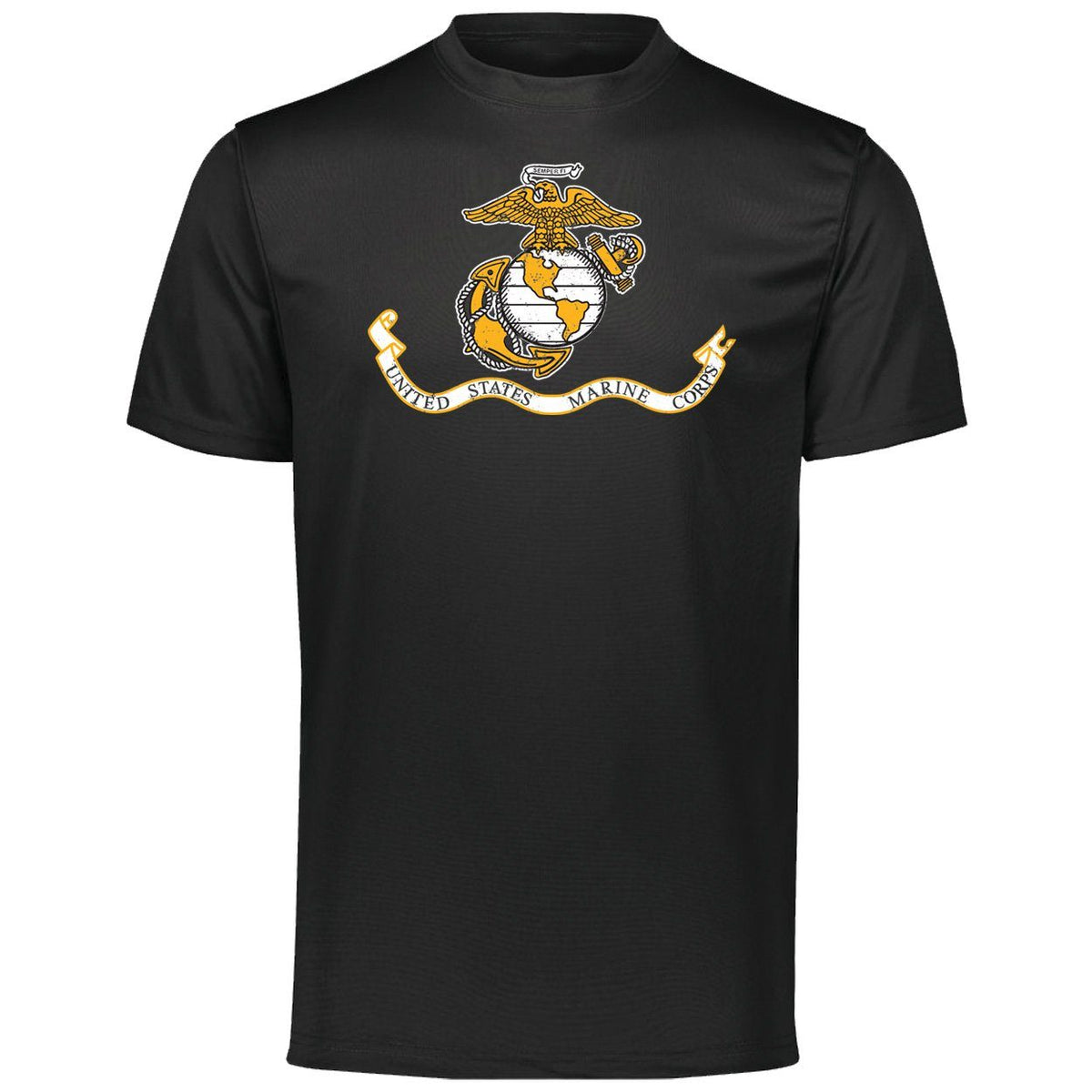 Marines Distressed Banner Performance T-Shirt - Marine Corps Direct