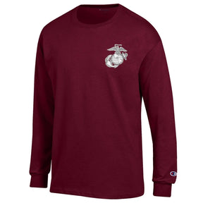 Champion Freedom Isn’t Free Maroon 2-Sided Long Sleeve T-Shirt - Marine Corps Direct