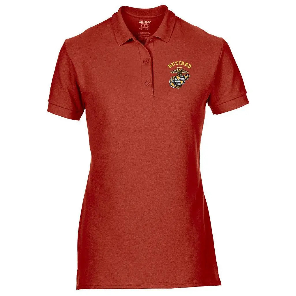 Retired EGA Embroidered Women's Polo - Marine Corps Direct